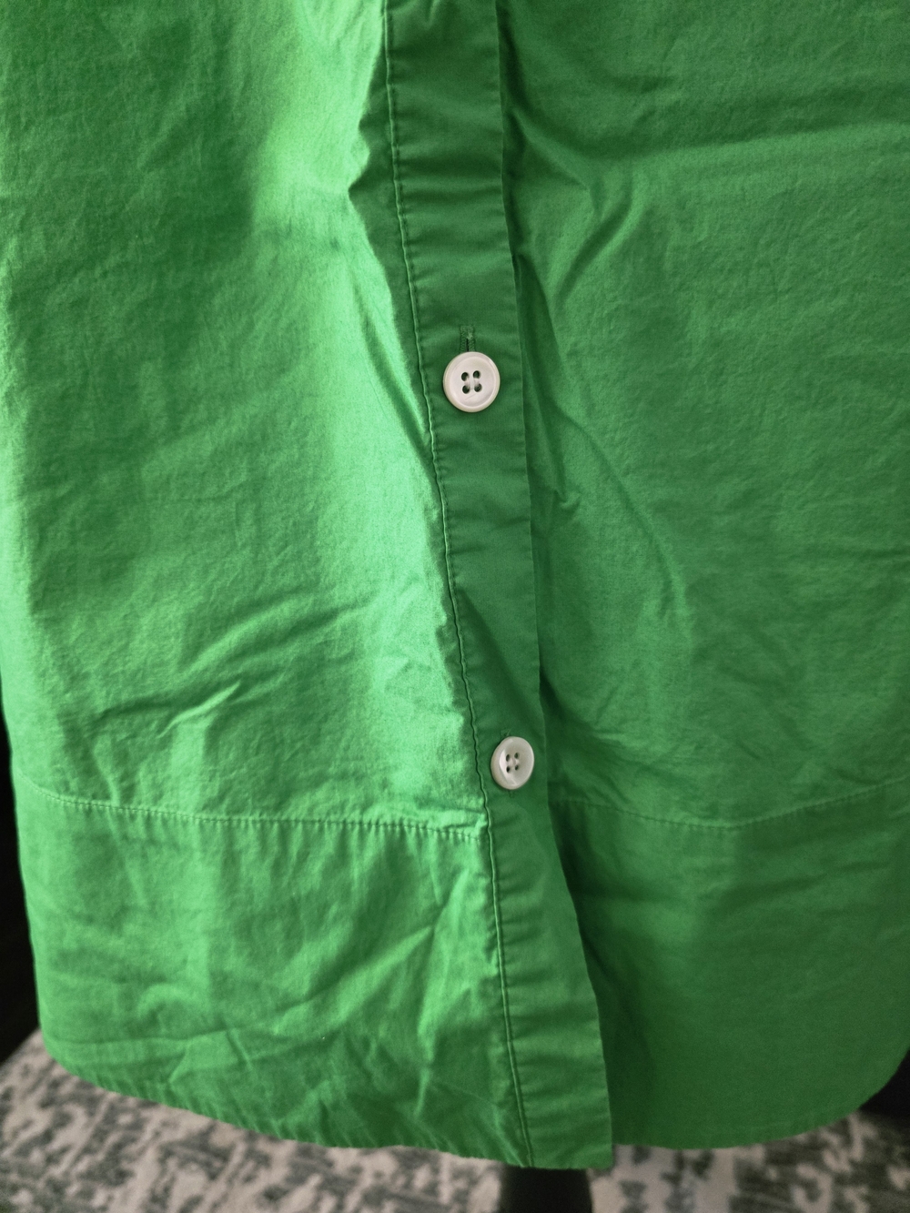 J. Crew Green Button-Front Square Neck Midi Dress with Tie Waist Size 00 - Picture 16 of 16
